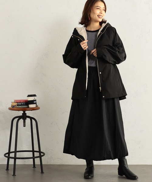 FOUND GOOD（ファウンドグッド）の「ハッスイ3WAYマンパ（その他アウター・レディース・グリーン系8/アイボリー/ブラック/ベージュ・M/S/L）」の2枚目の写真