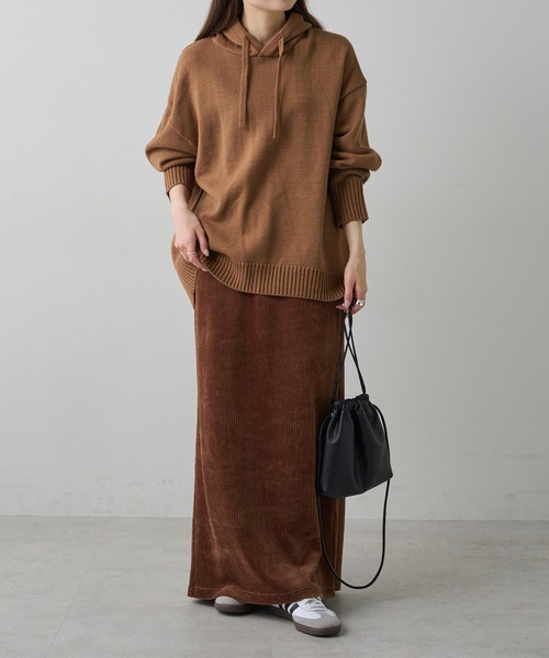 PUAL CE CIN（ピュアルセシン）の「ハンドウォッシャブルニットパーカー（ニット/セーター・レディース・ベージュ/ブラック/オフホワイト/グレー・FREE）」の17枚目の写真