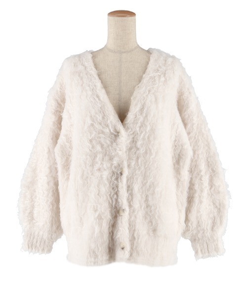 amuamu カーディガン　モヘヤニット　ボレロ ADAM ET ROPE'（アダムエロペ）の「【WEB限定】ダブルモヘヤ