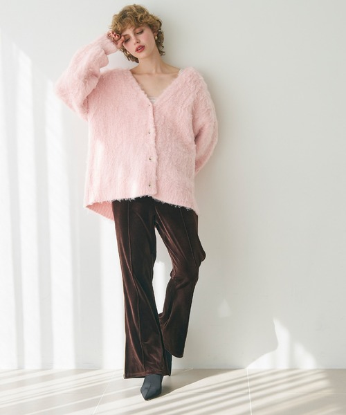 coca(coca)(コカ)の「モヘヤ風ニットカーディガン(カーディガン/ボレロ・レディース・ライトベージュ/ピンク・M/L)」の18枚目の写真