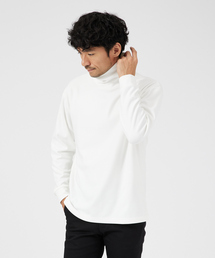 ABAHOUSE GRAY | 【起毛スムース】パウダーストレッチ タートルネック カットソー(Tシャツ/カットソー)