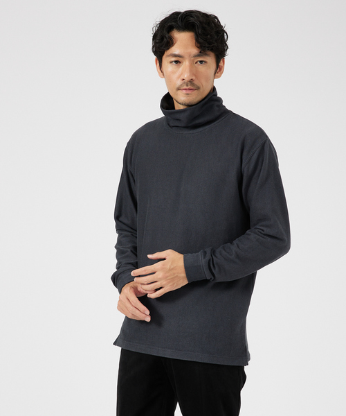 ABAHOUSE GRAY（アバハウスグレイ）の「【起毛スムース】パウダーストレッチ タートルネック カットソー（Tシャツ/カットソー・メンズ・ホワイト/チャコールグレー/ブラック/グレイッシュベージュ/モカ・48/46）」の4枚目の写真