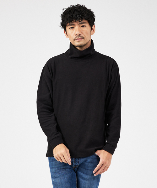 ABAHOUSE GRAY（アバハウスグレイ）の「【起毛スムース】パウダーストレッチ タートルネック カットソー（Tシャツ/カットソー・メンズ・ホワイト/チャコールグレー/ブラック/グレイッシュベージュ/モカ・48/46）」の3枚目の写真