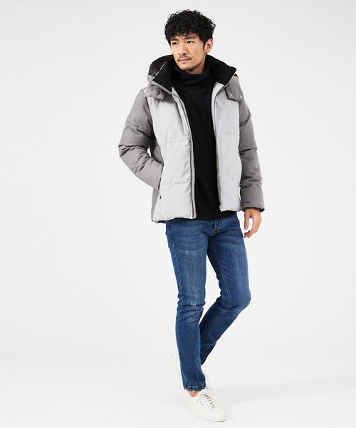 ABAHOUSE GRAY（アバハウスグレイ）の「【起毛スムース】パウダーストレッチ タートルネック カットソー（Tシャツ/カットソー・メンズ・ホワイト/チャコールグレー/ブラック/グレイッシュベージュ/モカ・48/46）」の6枚目の写真