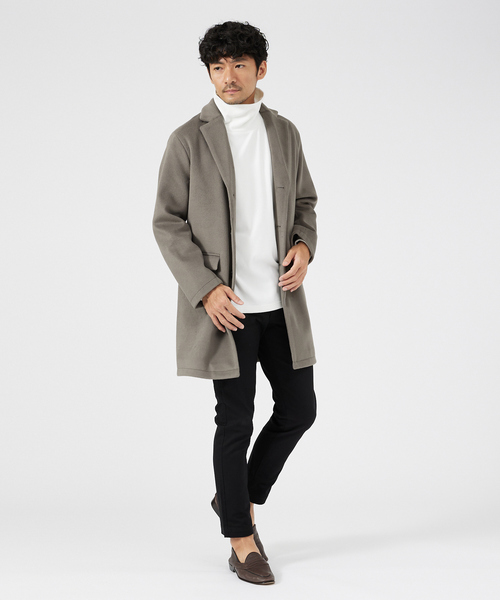 ABAHOUSE GRAY（アバハウスグレイ）の「【起毛スムース】パウダーストレッチ タートルネック カットソー（Tシャツ/カットソー・メンズ・ホワイト/チャコールグレー/ブラック/グレイッシュベージュ/モカ・48/46）」の17枚目の写真