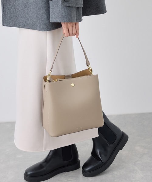 ROPE' PICNIC(ロペピクニック)の「【LegatoLargo/レガートラルゴ】たすかるっかばん2WAYトートバッグ(ショルダーバッグ・レディース・ブラック/ベージュ/グリーン・FREE)」の3枚目の写真