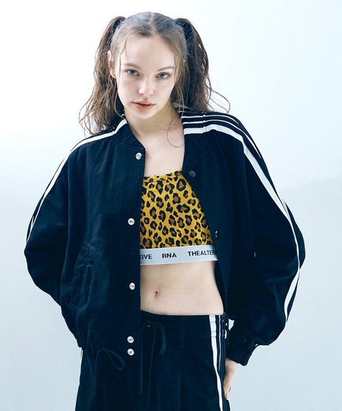 RNA（アールエヌエー）の「J2129 ウーブントラック ジャケット（ノーカラージャケット・レディース・ブラック/アイボリー・MEDIUM）」の7枚目の写真