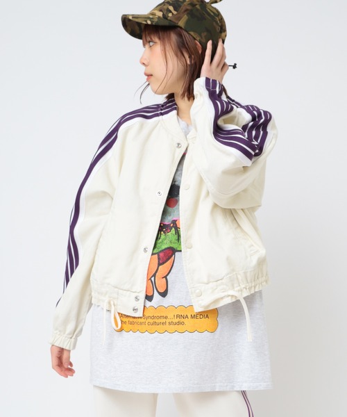 RNA（アールエヌエー）の「J2129 ウーブントラック ジャケット（ノーカラージャケット・レディース・ブラック/アイボリー・MEDIUM）」の13枚目の写真