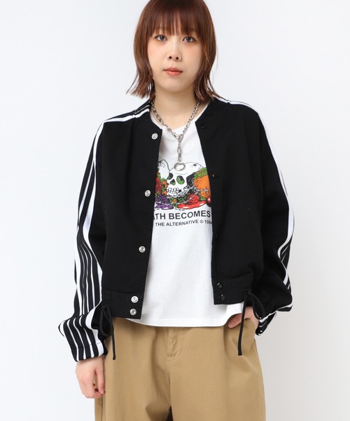 RNA（アールエヌエー）の「J2129 ウーブントラック ジャケット（ノーカラージャケット・レディース・ブラック/アイボリー・MEDIUM）」の12枚目の写真