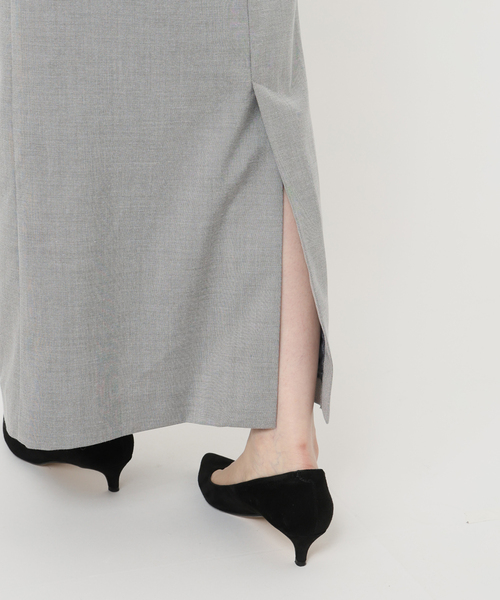 La TOTALITE（ラトータリテ）の「【洗える】ホルターネックジャンパースカート（ジャンパースカート・レディース・チャコールグレー/ブラック・36/38）」の8枚目の写真