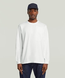 G-STAR | OUTDOOR WOVEN POCKET LOOSE T-SHIRT/異素材ミックスオーバーサイズロングスリーブTシャツ(Tシャツ/カットソー)