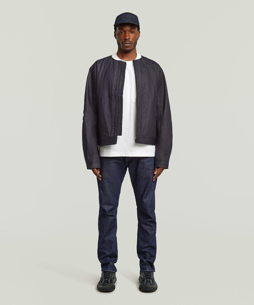 G-STAR（ジースター）の「OUTDOOR WOVEN POCKET LOOSE T-SHIRT/異素材ミックスオーバーサイズロングスリーブTシャツ（Tシャツ/カットソー・メンズ・ホワイト/ダークブラック・SMALL/MEDIUM/LARGE/X-LARGE/XX-LARGE/X-SMALL）」の10枚目の写真