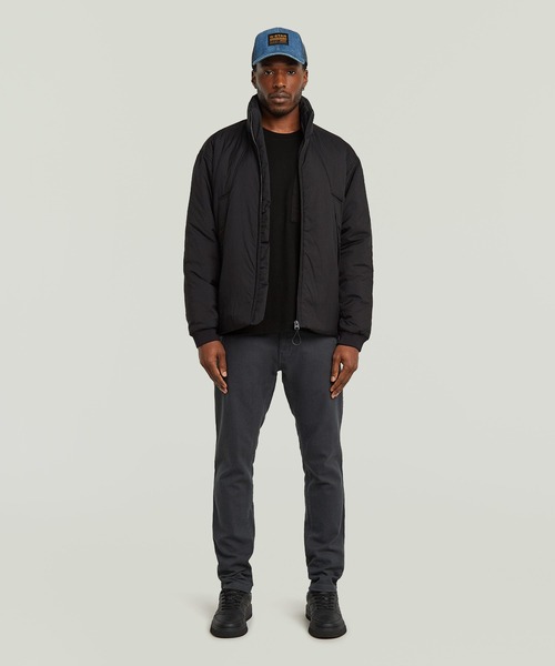 G-STAR（ジースター）の「OUTDOOR WOVEN POCKET LOOSE T-SHIRT/異素材ミックスオーバーサイズロングスリーブTシャツ（Tシャツ/カットソー・メンズ・ホワイト/ダークブラック・SMALL/MEDIUM/LARGE/X-LARGE/XX-LARGE/X-SMALL）」の6枚目の写真