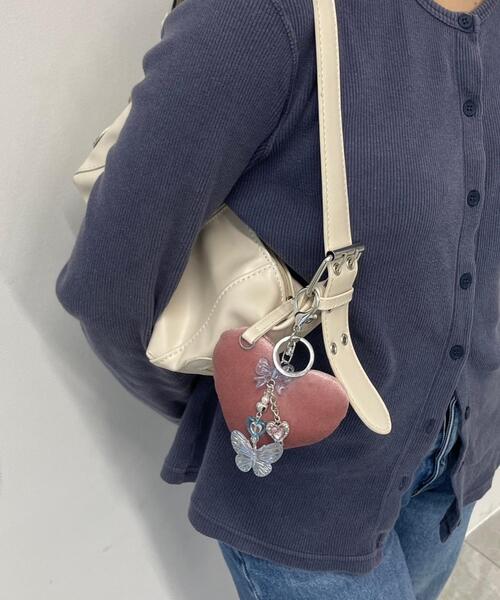 WEGO（ウィゴー）の「WEGO/ベロアハートキーホルダー（キーホルダー・レディース・ピンク/パープル/サックスブルー・FREE）」の3枚目の写真