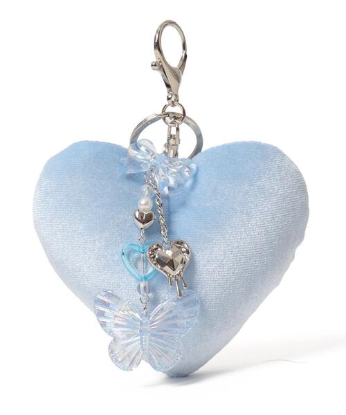 WEGO（ウィゴー）の「WEGO/ベロアハートキーホルダー（キーホルダー・レディース・ピンク/パープル/サックスブルー・FREE）」の6枚目の写真