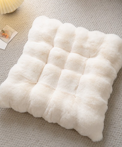 SHEPP（シープ）の「低反発 ふわふわスクエアクッション 座布団 45cm（クッション/クッションカバー・レディース・ピンク/ブラウン/ホワイト/グレー・F）」の2枚目の写真