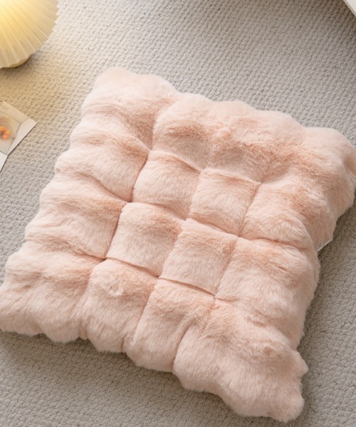 SHEPP（シープ）の「低反発 ふわふわスクエアクッション 座布団 45cm（クッション/クッションカバー・レディース・ピンク/ブラウン/ホワイト/グレー・F）」の4枚目の写真