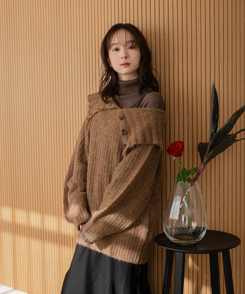 ニット セーター one shoulder knit / ワンショルダーニット レディース one shoulder knit / ワンショルダーニット（ニット/セーター