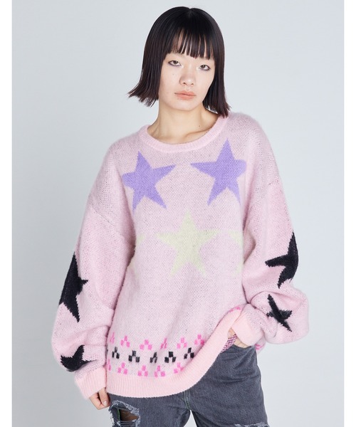 セール】【Little Sunny Bite】star knit top（ニット/セーター
