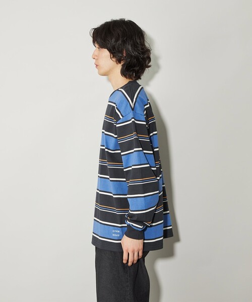 CITEN(シテン)の「<CITEN>ヘビーウエイトランダムボーダーT(Tシャツ/カットソー・メンズ・ライトブルー/ネイビー/ブラック・L/M)」の14枚目の写真