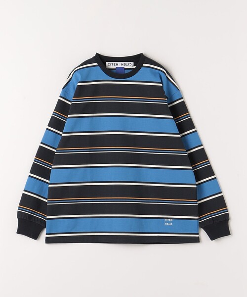 CITEN(シテン)の「<CITEN>ヘビーウエイトランダムボーダーT(Tシャツ/カットソー・メンズ・ライトブルー/ネイビー/ブラック・L/M)」の19枚目の写真