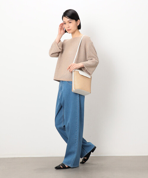 MONO　COMME CA（モノコムサ）の「2way ワンハンドル 雑材バッグ（ハンドバッグ・レディース・ブラック/ホワイト・FREE）」の20枚目の写真