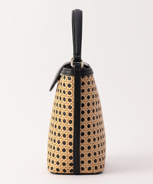 MONO　COMME CA（モノコムサ）の「2way ワンハンドル 雑材バッグ（ハンドバッグ・レディース・ブラック/ホワイト・FREE）」の4枚目の写真