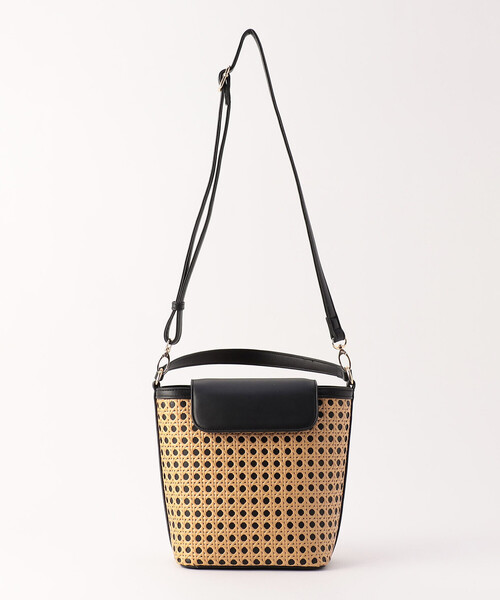 MONO　COMME CA（モノコムサ）の「2way ワンハンドル 雑材バッグ（ハンドバッグ・レディース・ブラック/ホワイト・FREE）」の7枚目の写真