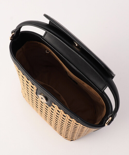 MONO　COMME CA（モノコムサ）の「2way ワンハンドル 雑材バッグ（ハンドバッグ・レディース・ブラック/ホワイト・FREE）」の9枚目の写真