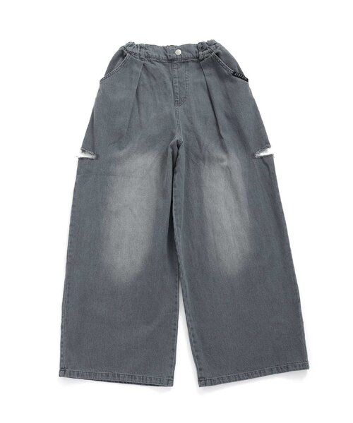 algy（アルジー）の「タックボリュームワイドデニムパンツ（デニムパンツ・キッズ・サックスブルー/グレー・XX-SMALL/X-SMALL/SMALL/MEDIUM）」の15枚目の写真