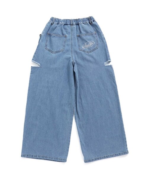 algy（アルジー）の「タックボリュームワイドデニムパンツ（デニムパンツ・キッズ・サックスブルー/グレー・XX-SMALL/X-SMALL/SMALL/MEDIUM）」の22枚目の写真