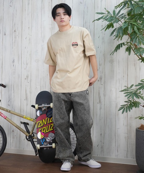 THRASHER(スラッシャー)の「【ムラサキスポーツ限定】THRASHER/スラッシャー 半袖Tシャツ/半袖Tee 刺繍 オーバーサイズ ユニセックス 252TH1ST034(Tシャツ/カットソー・メンズ・ブラック/ホワイト/ベージュ・M/XL/L)」の17枚目の写真