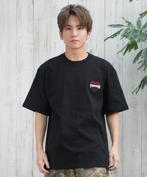 THRASHER(スラッシャー)の「【ムラサキスポーツ限定】THRASHER/スラッシャー 半袖Tシャツ/半袖Tee 刺繍 オーバーサイズ ユニセックス 252TH1ST034(Tシャツ/カットソー・メンズ・ブラック/ホワイト/ベージュ・M/XL/L)」の10枚目の写真