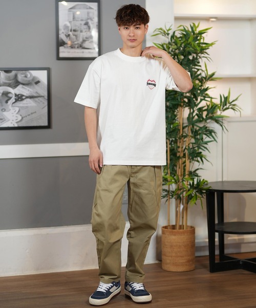 THRASHER(スラッシャー)の「【ムラサキスポーツ限定】THRASHER/スラッシャー 半袖Tシャツ/半袖Tee 刺繍 オーバーサイズ ユニセックス 252TH1ST034(Tシャツ/カットソー・メンズ・ブラック/ホワイト/ベージュ・M/XL/L)」の6枚目の写真