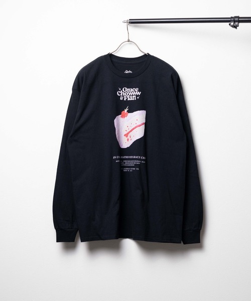 sunny branch(サニーブランチ)の「★GRACE CHOW FLAN★ L/S ケーキプリントTシャツ(Tシャツ/カットソー・レディース・ブラック/ベージュ・LARGE/X-LARGE)」の2枚目の写真