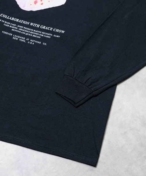 sunny branch(サニーブランチ)の「★GRACE CHOW FLAN★ L/S ケーキプリントTシャツ(Tシャツ/カットソー・レディース・ブラック/ベージュ・LARGE/X-LARGE)」の8枚目の写真