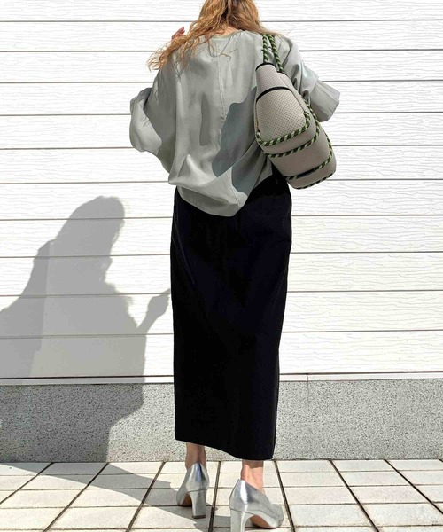 Q（キュー）の「ドルマンリブブラウス（シャツ/ブラウス・レディース・オリーブ/アイボリー/ブラック/ラベンダー・MEDIUM）」の22枚目の写真