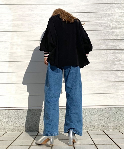 Q（キュー）の「ドルマンリブブラウス（シャツ/ブラウス・レディース・オリーブ/アイボリー/ブラック/ラベンダー・MEDIUM）」の16枚目の写真