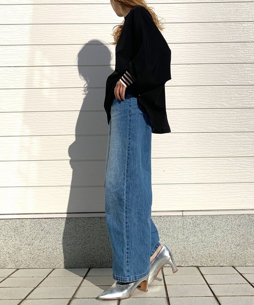 Q（キュー）の「ドルマンリブブラウス（シャツ/ブラウス・レディース・オリーブ/アイボリー/ブラック/ラベンダー・MEDIUM）」の15枚目の写真