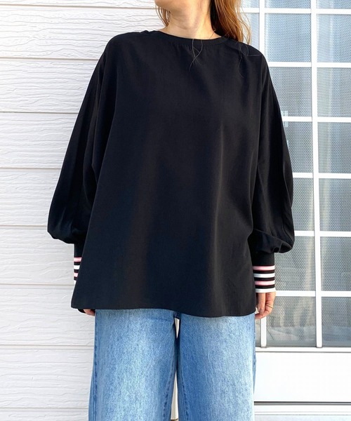 Q（キュー）の「ドルマンリブブラウス（シャツ/ブラウス・レディース・オリーブ/アイボリー/ブラック/ラベンダー・MEDIUM）」の11枚目の写真