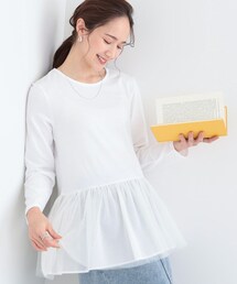 DRESKIP | 【S-LL/体型カバー】いつものコーデにプラスワン 裾チュールインナー(Tシャツ/カットソー)