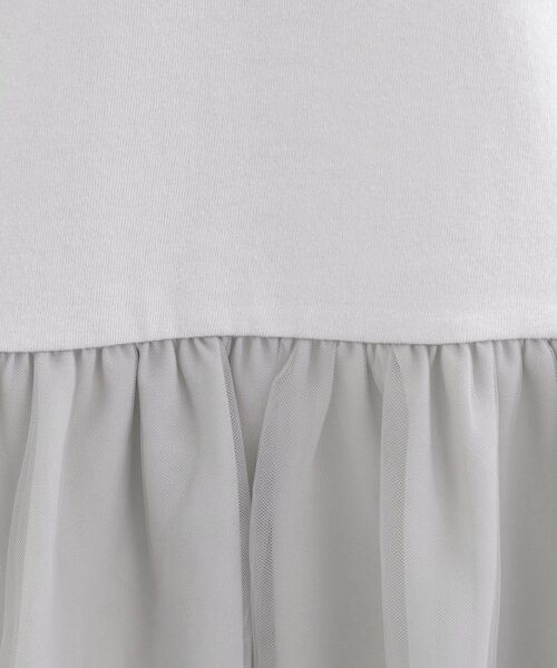 DRESKIP(ドレスキップ)の「【S-LL/体型カバー】いつものコーデにプラスワン 裾チュールインナー(Tシャツ/カットソー・レディース・ホワイト系/ライトグレー/チャコールグレー・01/02/03/04)」の21枚目の写真