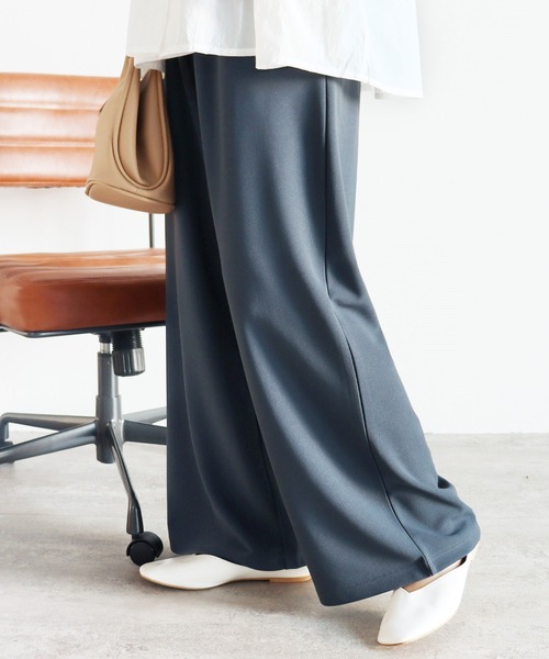 reca(レカ)の「カットジョーゼットPN/ウエストドロスト(その他パンツ・レディース・ブラック/グレイッシュブルー・M)」の7枚目の写真