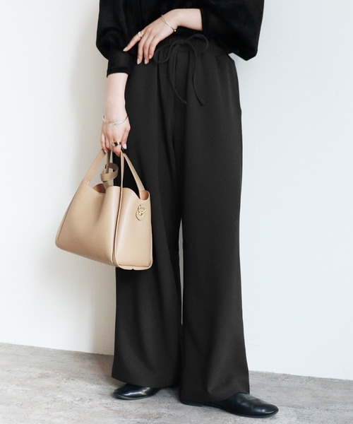 reca(レカ)の「カットジョーゼットPN/ウエストドロスト(その他パンツ・レディース・ブラック/グレイッシュブルー・M)」の12枚目の写真