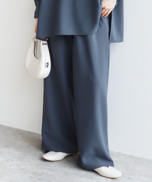 reca(レカ)の「カットジョーゼットPN/ウエストドロスト(その他パンツ・レディース・ブラック/グレイッシュブルー・M)」の11枚目の写真