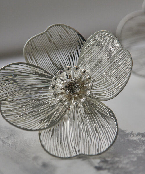 ear PAPILLONNER(イアパピヨネ)の「《日本製》すかしフラワーイヤリング(イヤリング・レディース・シルバー/ゴールド・FREE)」の9枚目の写真