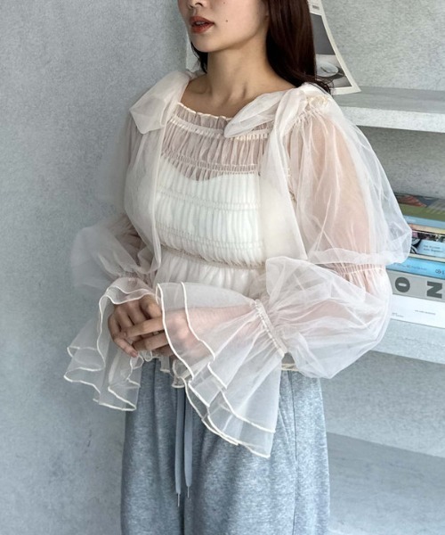 archives(アルシーヴ)の「リボンオフショルチュールTOPS(シャツ/ブラウス・レディース・アイボリー/ブラック/ピンク・MEDIUM)」の22枚目の写真