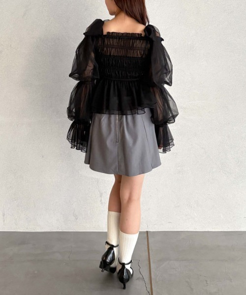 archives(アルシーヴ)の「リボンオフショルチュールTOPS(シャツ/ブラウス・レディース・アイボリー/ブラック/ピンク・MEDIUM)」の13枚目の写真