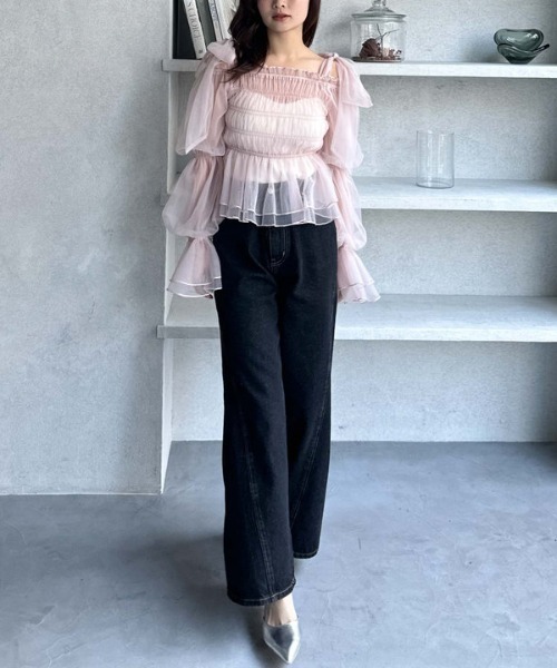 archives(アルシーヴ)の「リボンオフショルチュールTOPS(シャツ/ブラウス・レディース・アイボリー/ブラック/ピンク・MEDIUM)」の18枚目の写真