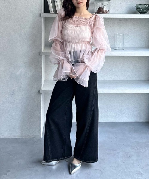 archives(アルシーヴ)の「リボンオフショルチュールTOPS(シャツ/ブラウス・レディース・アイボリー/ブラック/ピンク・MEDIUM)」の19枚目の写真